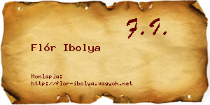 Flór Ibolya névjegykártya